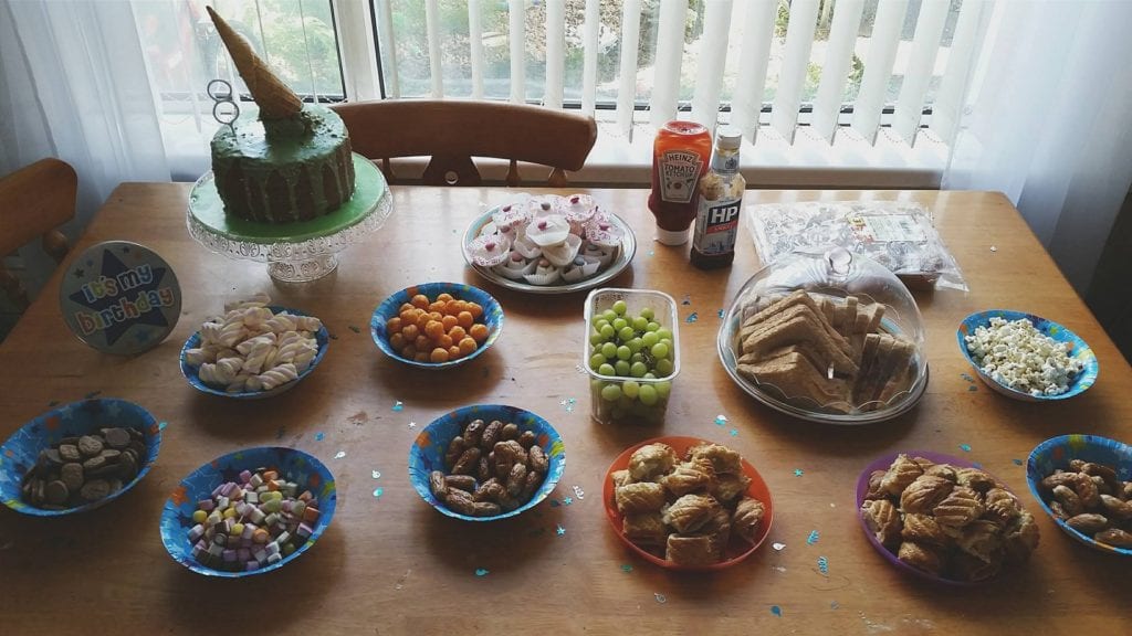 celebrations cake and turning eight