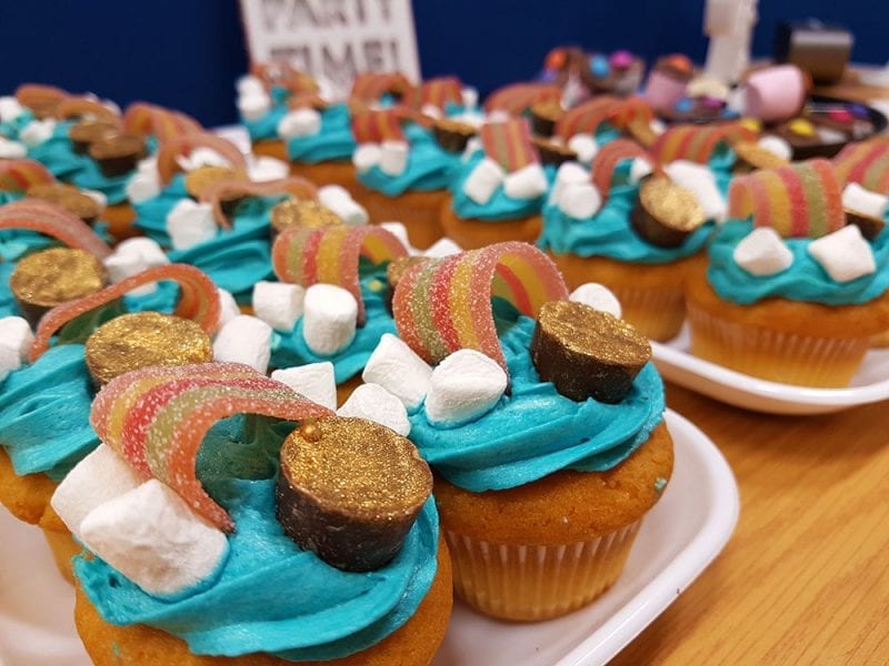 Rainbow cupcakes