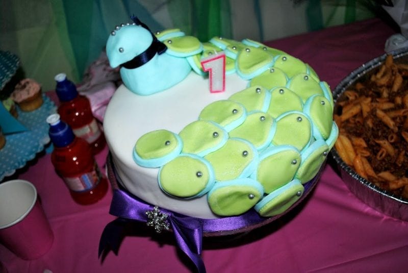 Peacock birthday cake