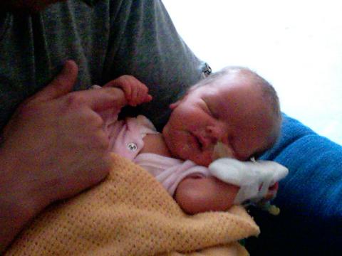 Premature baby girl