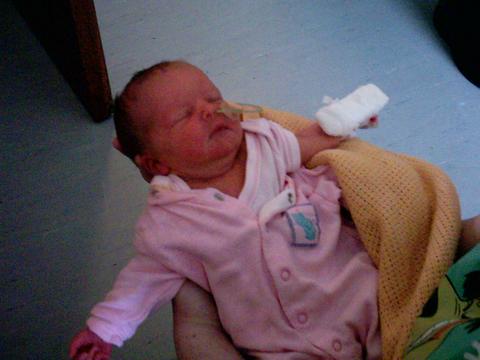 Premature baby girl