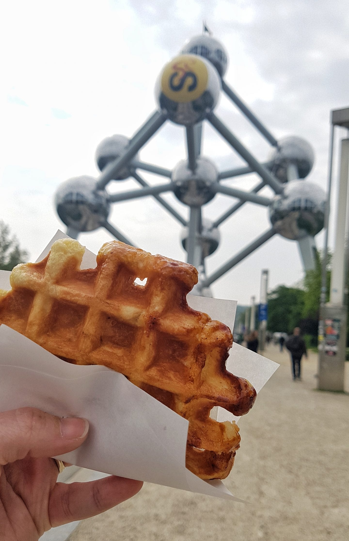 Waffles outside the Atomium