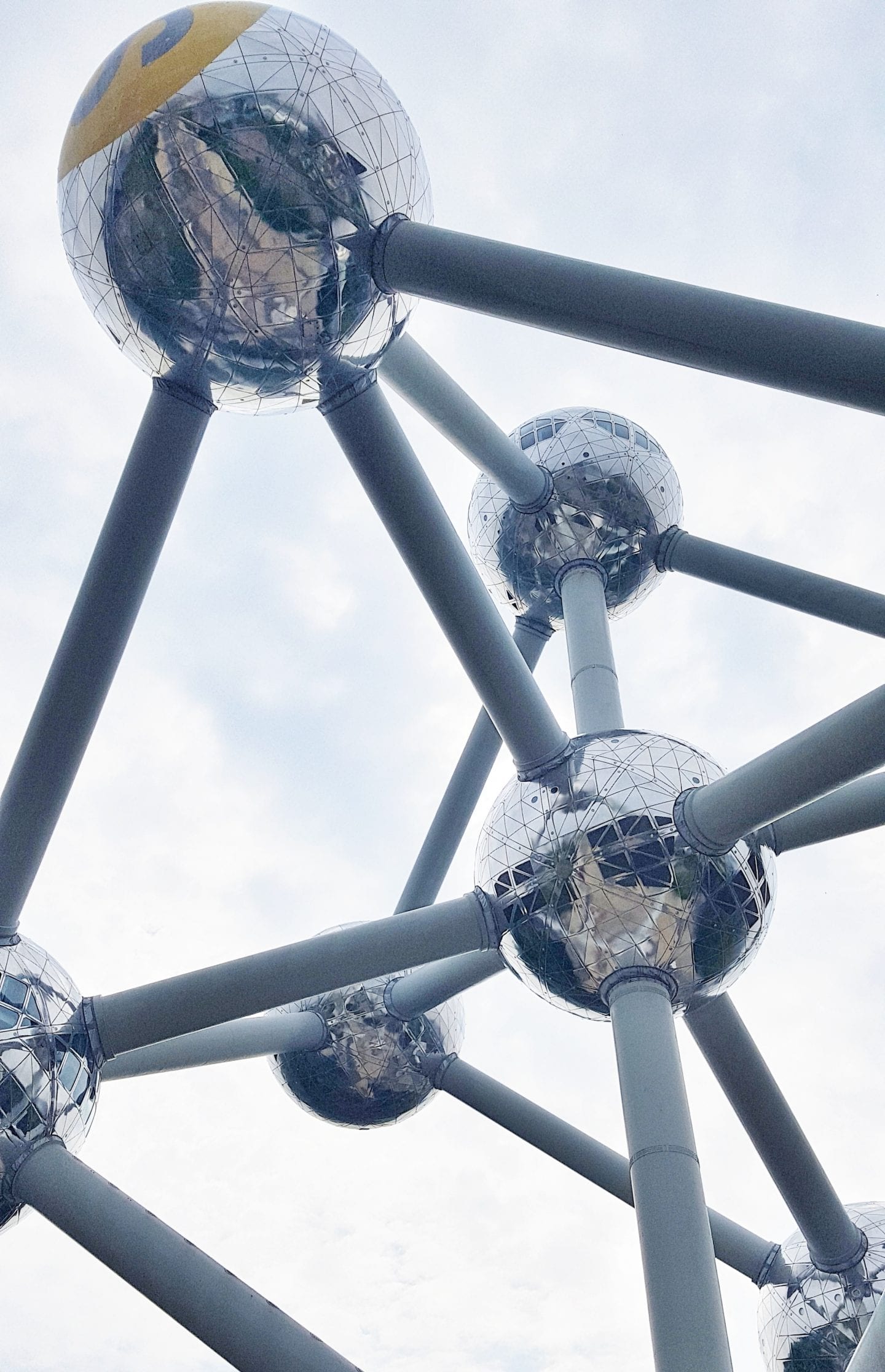 View from below the Atomium in Brussels
