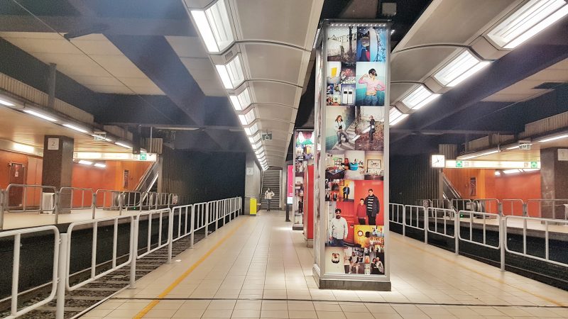Train station art