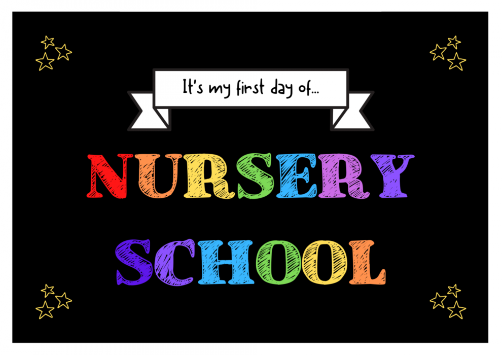 First Day Of Nursery Printables First Day Of Nursery Printables