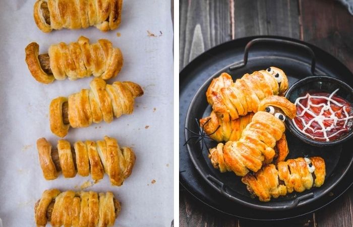 Halloween sausage mummies - Halloween recipes