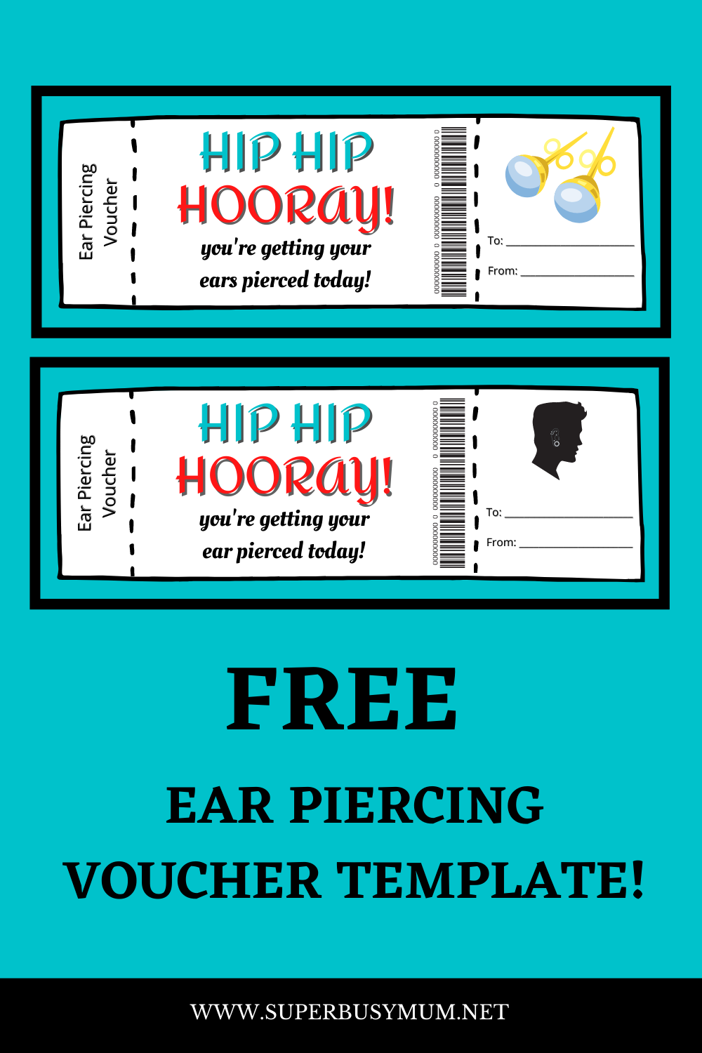 Free Ear Piercing Voucher Template Super Busy Mum Northern Irish