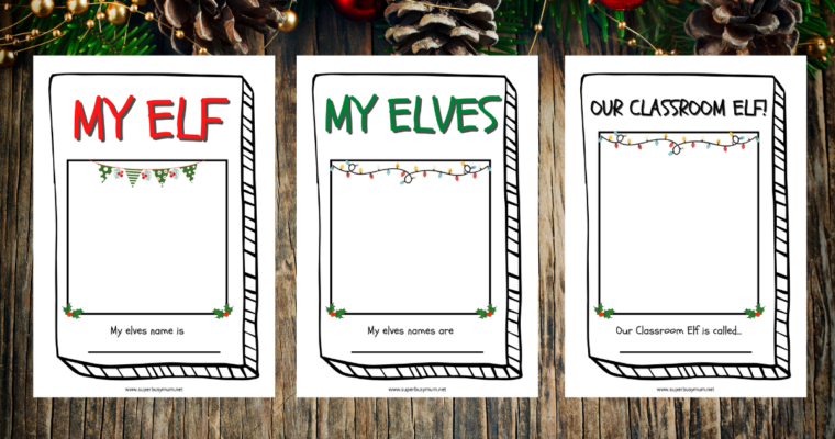 My Christmas Elf {or elves} Free Drawing Printables!
