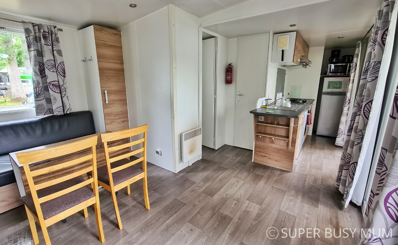 Kitchen dining area in azure plus with eurocamp